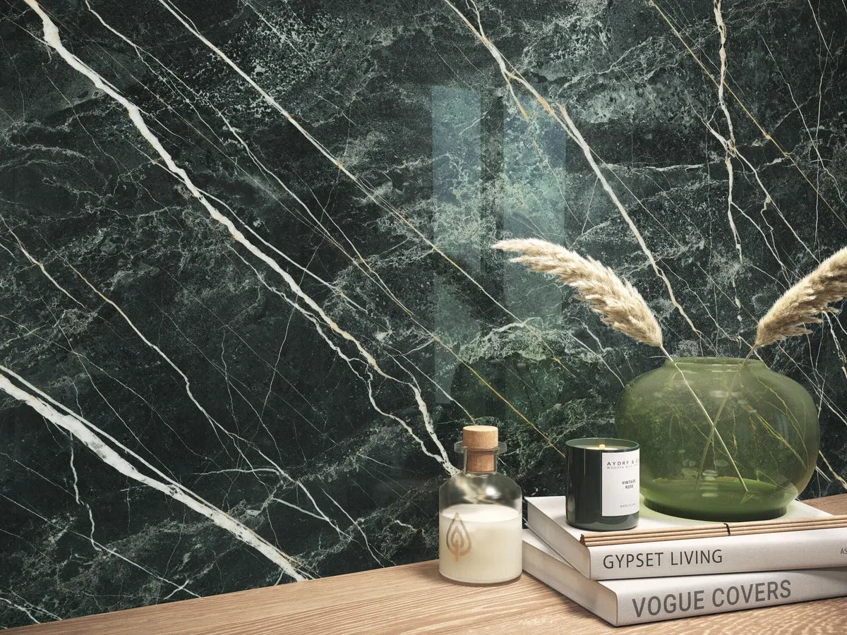 Elegant Marble Green – miljö- eller produktbild från Kakelexpress